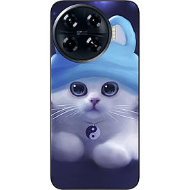 Силіконовий чохол Case для Tecno Spark 20 Pro Plus (KJ7) з картинкою Котик