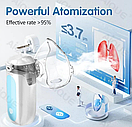 Mesh Nebulizer ZH-N3 100 KHZ портативний білий, Інгалятор домашній для дітей та дорослих, Дитячі інгалятори, фото 9