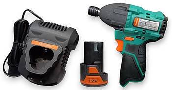 Sturmax CDM3212CLBS Акумуляторний ударний гвинтоверт 12В + 1 акумулятор 2.0Аг та зарядний пристрій.