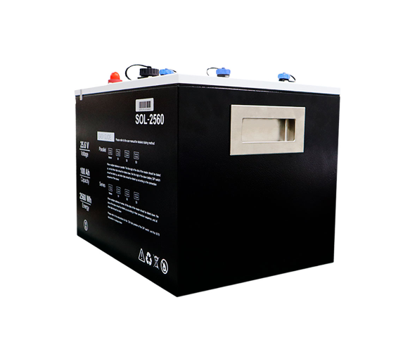 Акумуляторна батарея SOLINVED LiFePO4 25,6V 100Ah, 360x260x250mm, 22.9kg Літій-залізо-фосфатна АКБ