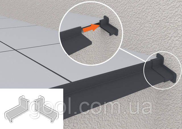 заглушка для карнизного профиля открытого балкона и террасы