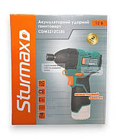 Sturmax CDM3212CLBS Акумуляторний ударний гвинтоверт 12В + 1 акумулятор 2.0Аг та зарядний пристрій., фото 7