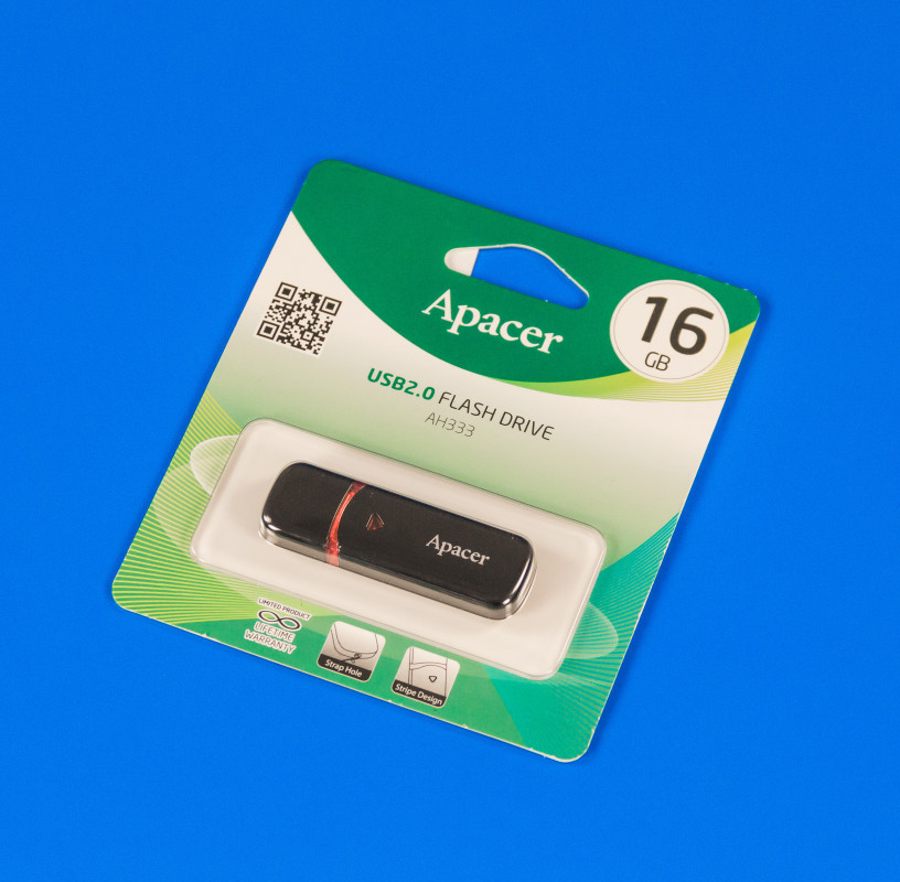 Флешка Apacer 16GB AH333 чорна USB 2.0