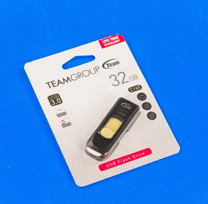 USB флешнакопичувач Team 32GB C145 Жовтий USB 3.0, фото 1