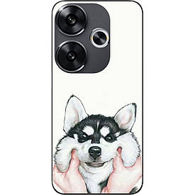 Бампер силіконовий Case для Xiaomi Poco F6 з малюнком Хаскі