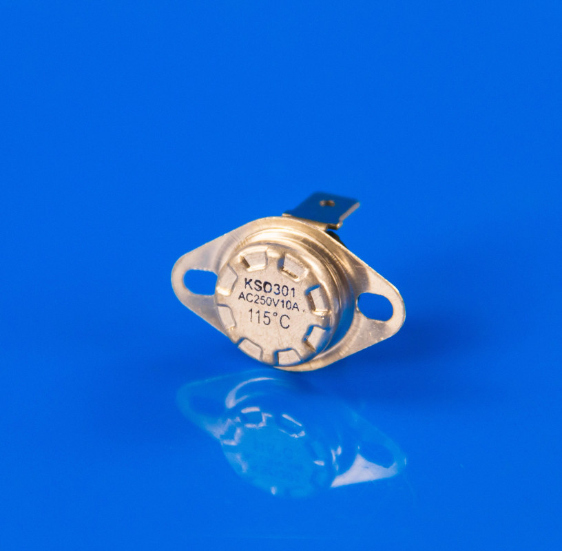 Термостат для плити KSD301 115 °C, 250 В 10 А з кнопкою, фото 1