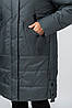 Тепла жіноча подовжена куртка пальто великих розмірів на осінь-зиму, єврозима, утеплювач тінсулейт, фото 9