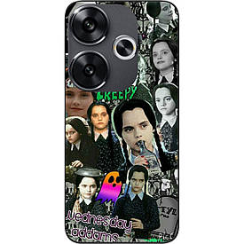 Силіконовий чохол Case для Xiaomi Poco F6 з картинкою Колаж Wednesday