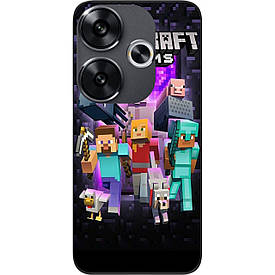 Силіконовий чохол Case для Xiaomi Poco F6 з картинкою Майнкрафт