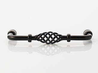 Ручки меблеві ковані. Колір чорний. 128мм