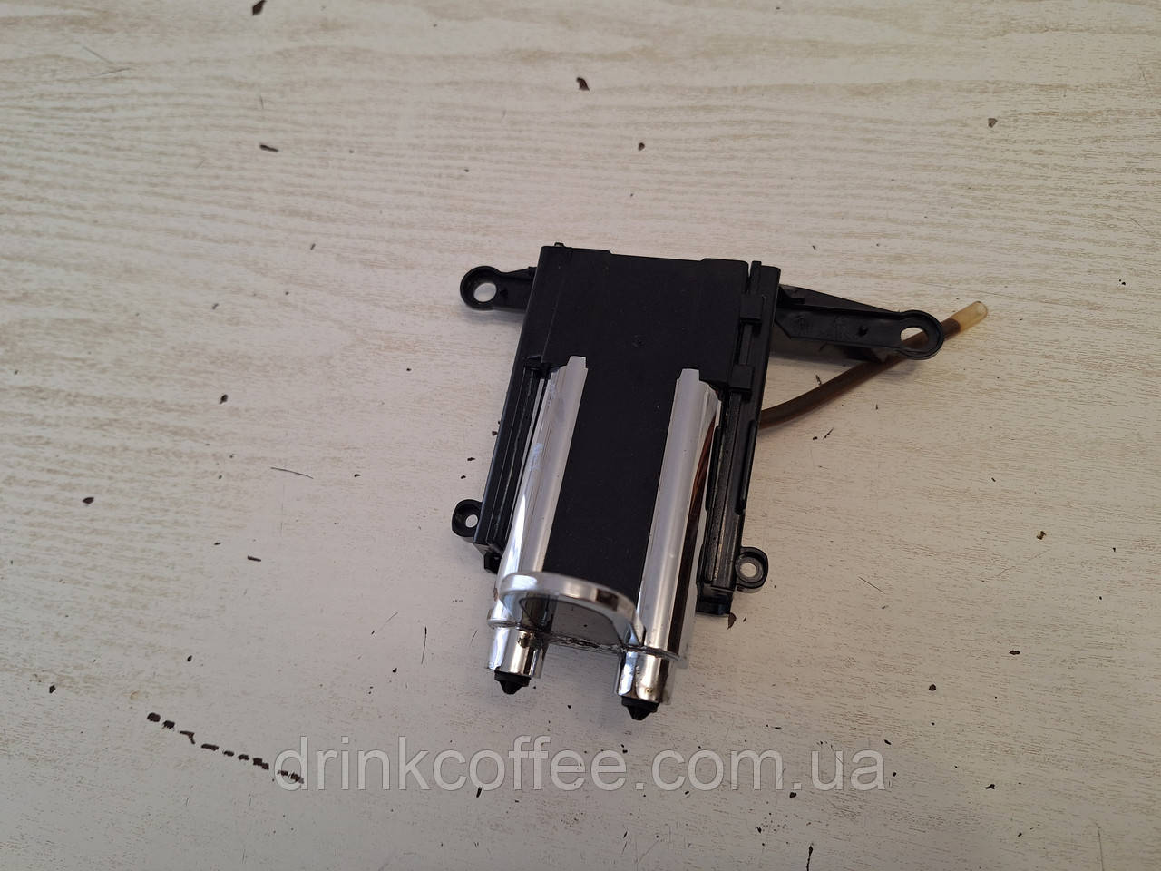 Диспенсер у зборі для кавомашини DeLonghi ECAM 350.55 B Dinamica б/у _дефект хром, фото 1