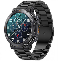 Чоловічий смарт годинник тактичний, чоловічі годинники в подарунок для айфона, андроїд з металевим браслетом