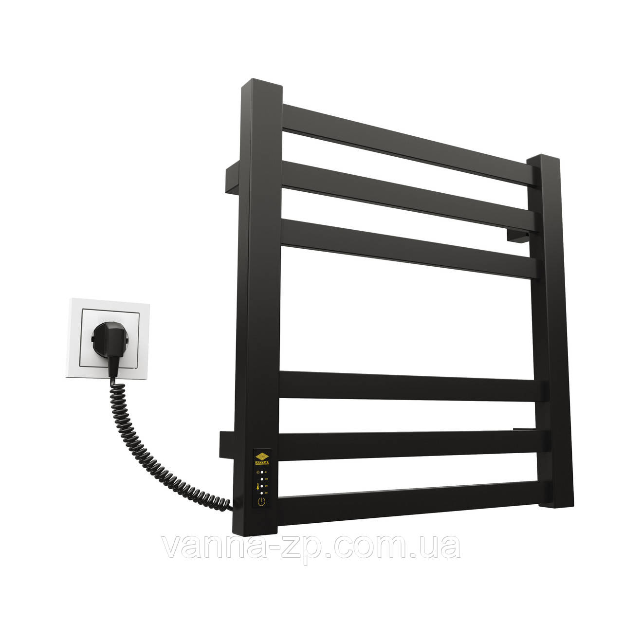 Сушарка для рушників KOSSER Герда 500х500 EL тайм. чорний