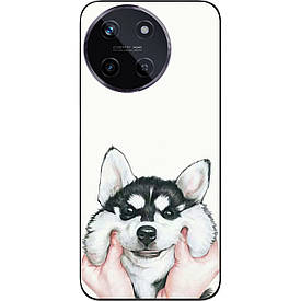 Бампер силіконовий Case для Realme 11 4G з малюнком Хаскі