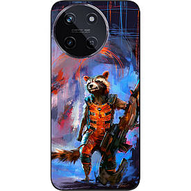 Силіконовий чохол Case для Realme 11 4G з картинкою Єнот Ракета