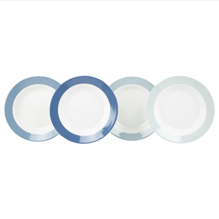 Набір Тарілок Gimex Deep Plate Colour 4 Pieces 4 Person Sky (6910101) Туристичний Посуд