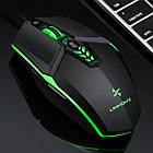 Дротова ігрова мишка з підсвіткою Linmony G603 Asasin Чорна, фото 5