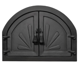 Чавунні топкові дверцята без скла для печі, каміна, барбекю Iron Fire Adeline 550x410