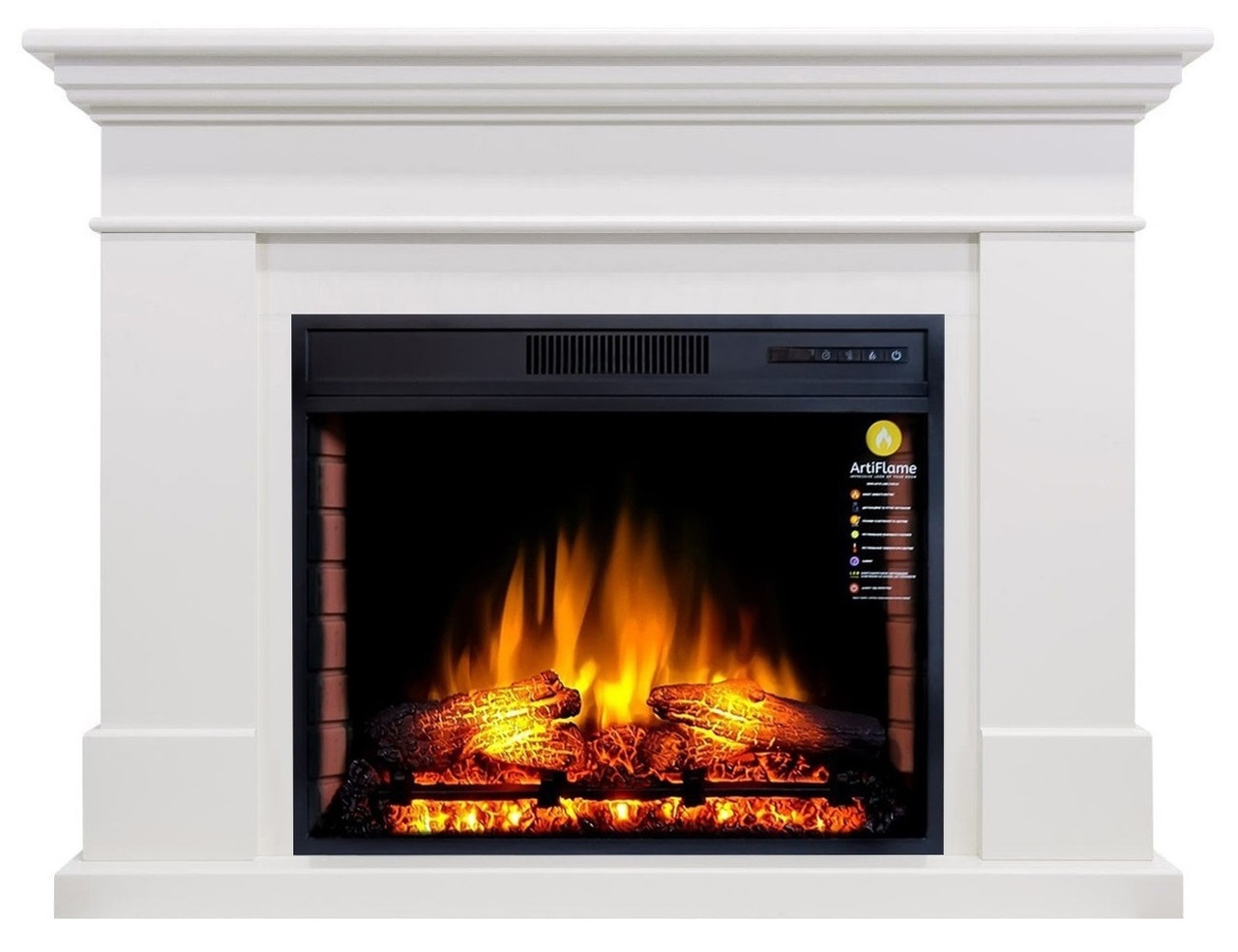 Камінокомплект ArtiFlame SACRAMENTO AF28S БІЛИЙ Б'ЯНКО (зі звуком), фото 1