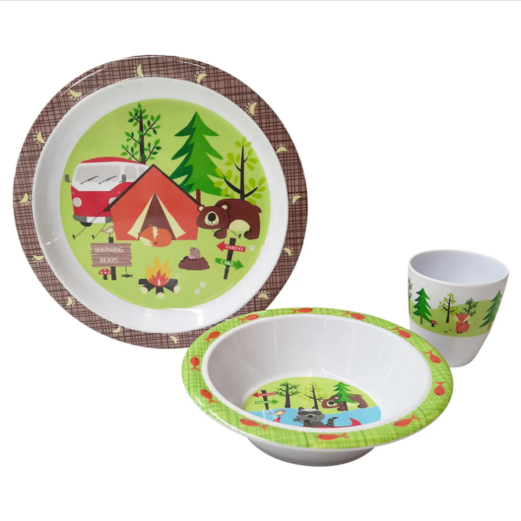 Сервіз Столовий Gimex Tableware Kids 3 Pieces 1 Person Adventure (6965570) Набір Посуду для кемпинга