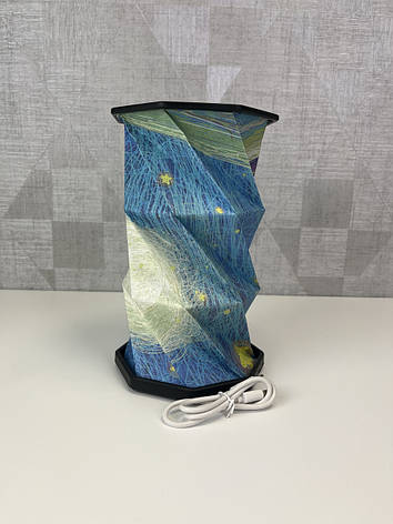 Настільний світлодіодний нічник, вінтажний складний сенсорний ліхтар "Rotating Lamp Atmosphere", чорний, фото 1