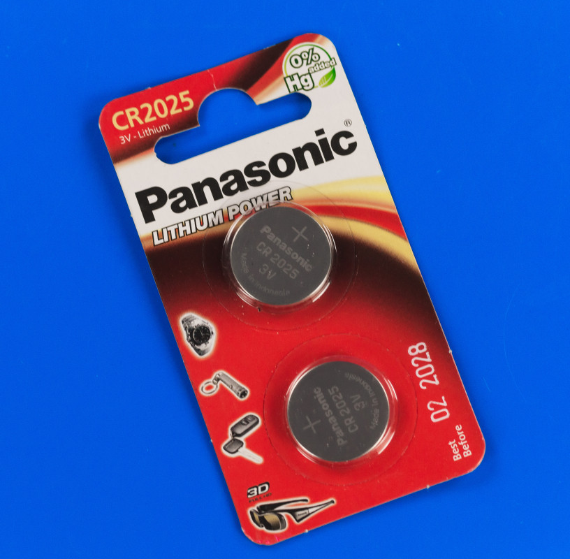 Panasonic Lithium CR2025 2 шт (CR-2025EL/2B), фото 1