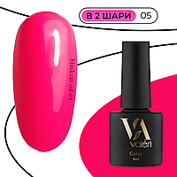Гель лак малиновий рожевий яскравий Valeri 6мл №5