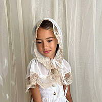 Палантин BetiS "Світлинка" для дітей Молочний Шифон 27685863  60*90 см