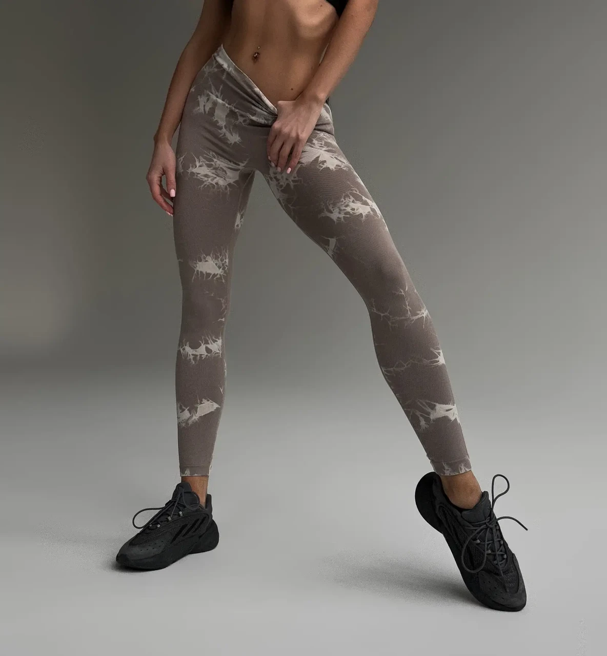 Лосини для фітнесу з ефектом пуш-ап мармурові розмір S, фото 1