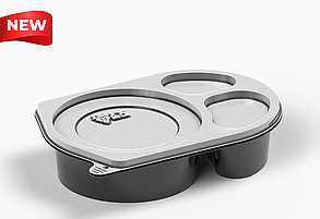 Пластикова упаковка для соусу на 3 секції 1000шт.