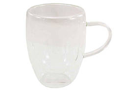 Чашка скляна з подвійними стінками 350мл TS2301B ТМ LUMINES Solmir