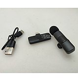 Мікрофон петличний бездротовий K8 для смартфона з виходом Type-C, Мікрофон з прищіпкою -K8-CC., фото 7