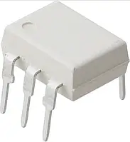 4N25, Оптоізолятор 5 кВ з транзисторним виходом із базою 80 В, CTR = 20%min [DIP-6]