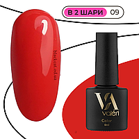 Гель лак коралово-червоний яскраво-червоний Valeri 6мл №9