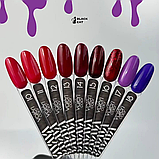 Гель лак бордовий, винний, вишневий Valeri 6мл №14, фото 2