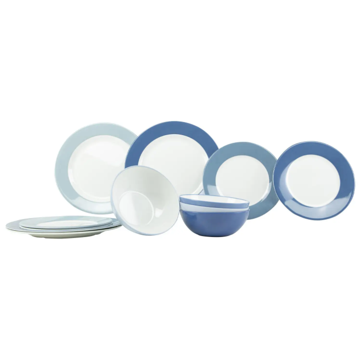 Сервіз Столовий Gimex Tableware Colour 12 Pieces 4 Person Sky (6910121) Набір Посуду для кемпинга