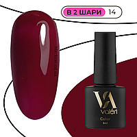 Гель лак бордовий, винний, вишневий Valeri 6мл №14