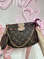 Сумка Louis Vuitton 3в1 коричнева