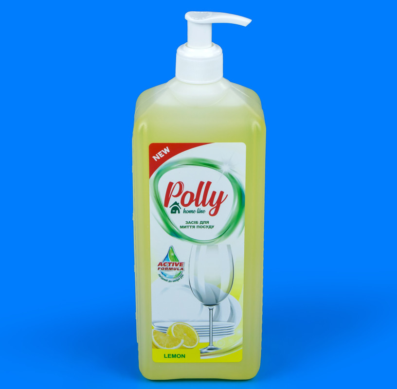 Polly Лимон Хімія для миття посуду з дозатором 1 л, фото 1