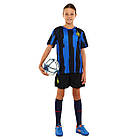 Форма футбольна дитяча із символікою футбольного клубу INTER MILAN домашня 2024 SP-Sport CO-7194 XS-XL синій, фото 2