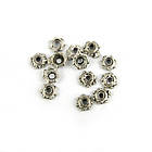 Обіймач для намистин Серебро 6мм 10шт KRS001-1, фото 2