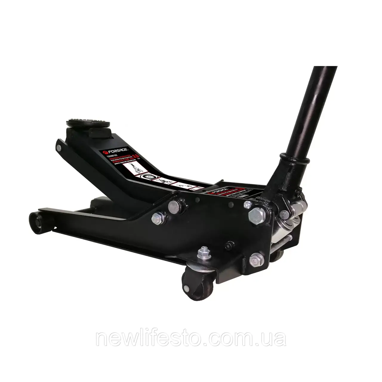 Домкрат підкатний гідравлічний низькопрофільний двопоршневий, фото 1