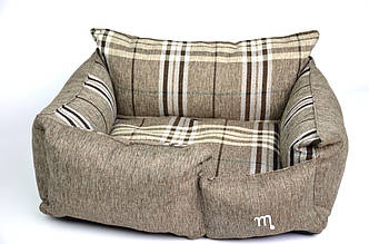 Лежанка для собак кішок маленьких середніх великих порід м'яке місце подушка Клітинка