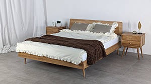 Ліжко двоспальне "Ліон" з натурального дерева
