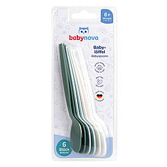 Набір ложок Baby-Nova, 6 шт оливковий