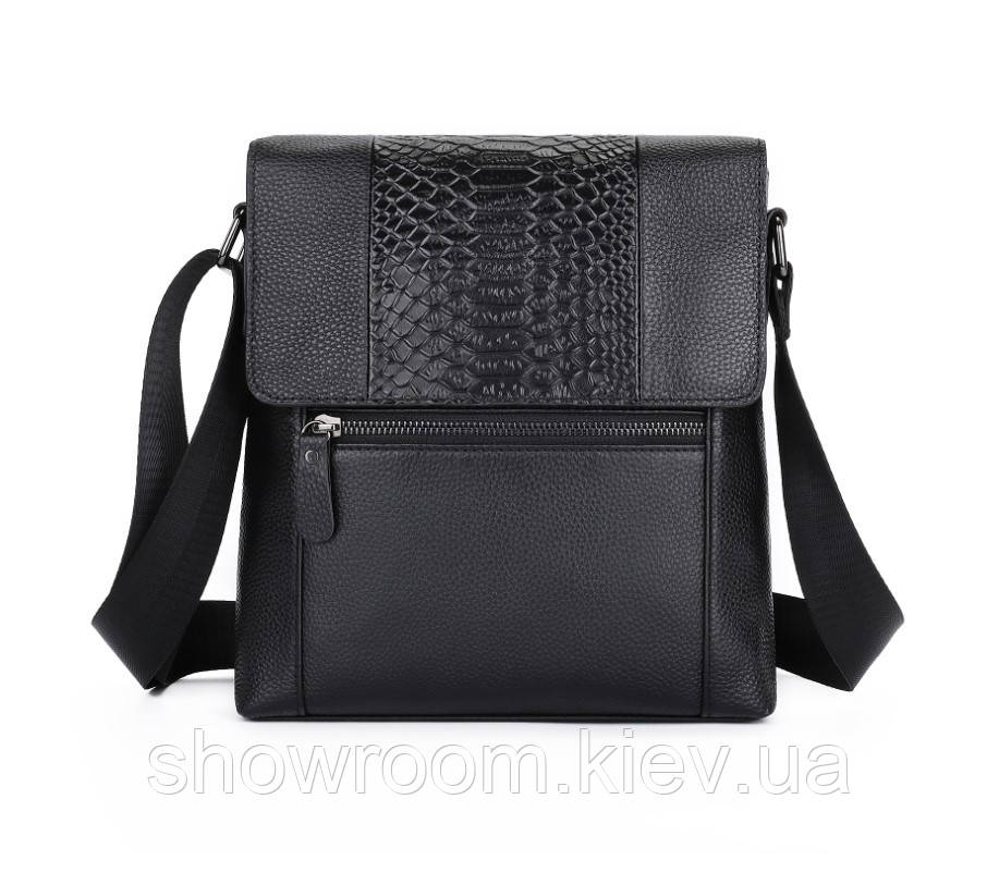 Чоловіча шкіряна сумка з клапаном Leather Collection (5062)