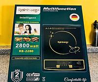 Настільна індукційна склокерамічна електроплита Rainberg RB-2280, Кухонна плита на 1 конфорку 2800 Вт