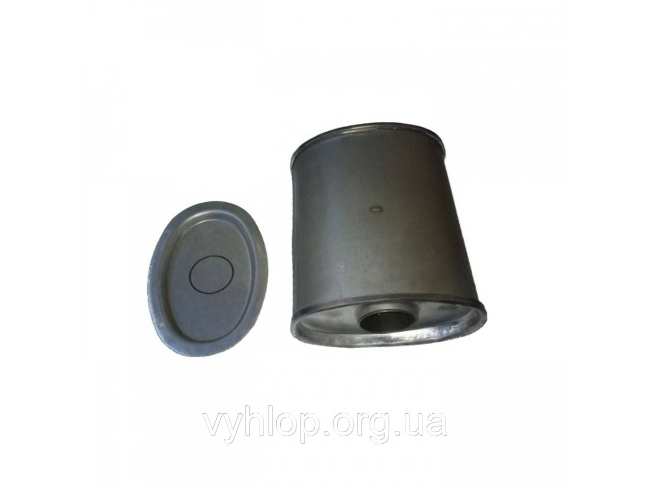 Резонатор універсальний плоский D.361/55 (Довжина 250 мм, ширина 200 мм, висота 100 мм, діаметр входу 55 мм)