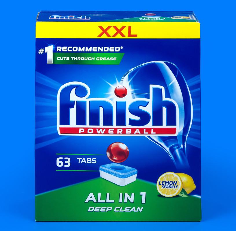 Таблетки для посудомийних машин Finish All in One Лимон, 63 шт., фото 1