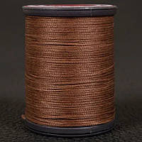 Нитка вощена, т. 1 мм кол. світло-коричневий (S019), плоский шнур 80 метрів Galaces